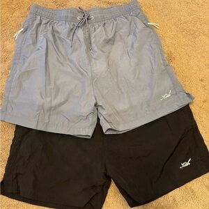 Kith Black & Blueish Gray Nylon swim/active Shorts